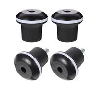POPETPOP 4pcs Replacement Footed Chair Wheels for Office Chairs, Plastic Stabilizing Casters with Strong Load Capacity, Suitable for Sofas and Shopping Baskets, Black, Office Use