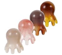 POPETPOP 4pcs Resin Octopus Scalp Massager Comb with Eight-Claw Shape for Tension Relief and Boosting Scalp Microcirculation, Ergonomic Design for Daily Use After Washing