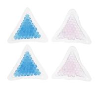 POPETPOP 4pcs Reusable Ice Packs Gel Therapy Compress Hot Cold Pack Triangle Ice Bags for Physical Cooling and Relief, Blue and Red, Suitable for Sports Injuries and First Aid
