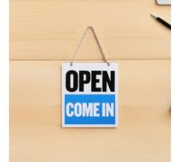 POPETPOP 4pcs Reversible Sign Will Return Clock Plastic Adjustable Clock Business Office Hours Door Signs for Commercial Setting