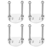 POPETPOP 4pcs Roller Skate Plates and Brackets for Quad Skates Universal 57mm Double Row Mounting Hardware with Rear Half-round Spacer and Nut Replacement for Outdoor and Indoor Use