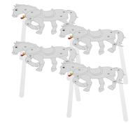 POPETPOP 4pcs Shadow Puppets Horse Figures Kit for Performances, Made of Plastic and Paper, Offering Cultural Enrichment and Creative Freedom for Animation Shows