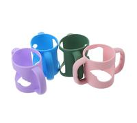 POPETPOP 4pcs Silicone Milk Bottle Handles for Small Hands Soft Grip and Dishwasher Safe for Transitioning from Bottle to Cup and Boy Girl