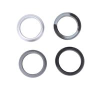 POPETPOP 4PCS Silicone Rings Set for Couples Flexible Fashion Gym Rings Camo Grey Black Dark Grey Silver for Sports Workouts
