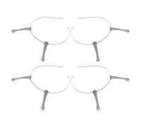 POPETPOP 4pcs Silver Alien Antenna Headband Glow in Dark Halloween Season | Plastic Headwear, Comfortable One-size Fit, Glitter Finish for Cosplay, Parades, Outdoor Nighttime Gatherings