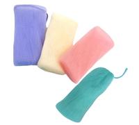 POPETPOP 4pcs Soap Saver Mesh Bags for Bar Soap Exfoliating Foaming Pouch with Hanging Loop for Shower and Bathroom Use