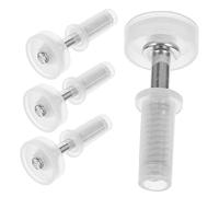 POPETPOP 4pcs Stainless Steel Bifold Door Pivot Hinges Double Folding Door Hardware Kit for Smooth Quiet Operation in Residential and Commercial Use