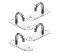 POPETPOP 4pcs Stainless Steel Resistance Band Wall Anchor Kit for Home Gym Workout, Strong Foundation and Flexible Mounting Option, for Body Weight Training and Stretching Exercises