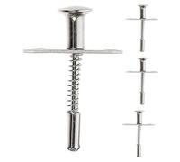 POPETPOP 4pcs Stainless Steel Spring Bolt Latch Locks for Bed Accessories with Quick Assembly and Accidental Unlocking Prevention, Suitable for Bed Frame Fastening