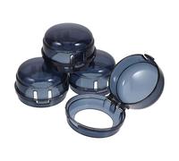 POPETPOP 4pcs Stove Safety Knob Covers for Gas Stove Knobs Black Plastic Reliable Performance and Sl esign for Kitchen Safety