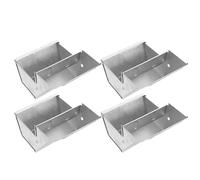 POPETPOP 4pcs Sturdy Iron Small Animal Feeder Waste Control Design and Anti Chew Feature, Large Capacity Gravity Feeding Trough Suitable for Indoor and Outdoor Use Rabbits and Other Small