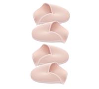POPETPOP 4pcs Toe Covers Toe Pouches Pad Half-size Design Knitted Fabric Sebs Moisture Wicking Shock-absorbing Beige for Women Dance