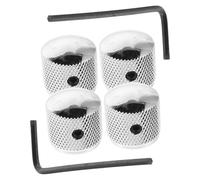 POPETPOP 4pcs Top Hat Guitar Potentiometer Knobs with Wrench Electric Bass Volume Tone Control Replacement Parts for Various Musical Instruments