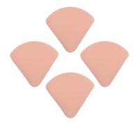 POPETPOP 4pcs Triangular Powder Puff Set for Face Makeup, Soft Pastel Color, Dual Use Wet and Dry Sponge, Portable Cosmetic Tool for Travel and Daily Beauty
