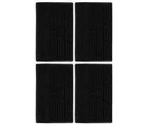POPETPOP 4pcs Universal Car Floor Mat Heel Pads for Driver Side Pedal, Wear-resistant Rubber Footrest Pads with Full Coverage, Anti-skid Automotive Carpet Protection for Car Foot Mats