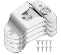 POPETPOP 4pcs Universal Metal Mic Hanger Clips for Cb Radio and Recording Microphones, Microphone Holder Hooks Compatible with Gm950 Gm300 Car Radios, Accessories for Mobile and Vehicle Use