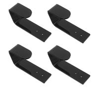POPETPOP 4pcs Wall Mounted Wrestling Belt Display Rack Martial Arts Belt Holder for Taekwondo Karate Wrestling Black Sturdy for Home Dojo Storage