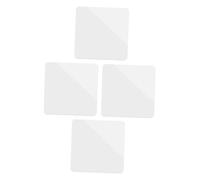 POPETPOP 4pcs White Acrylic Reflection Boards 10x10cm Photography Background Props for Jewelry and Makeup Photo Studio Posing Accessories