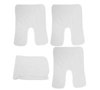 POPETPOP 4pcs White Coral Fleece Facial Wrap Towels Split Design, Soft Fast-drying Esthetician Towels for Spa, Salon, and Professional Facial Use