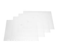 POPETPOP 4pcs White Document Holders with Sticker Button Closure, Sturdy Pp Material File Pockets for Magazines and Documents, for Students and Office Workers to Prevent Items from Losing