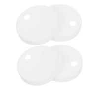 POPETPOP 4pcs White Plastic Toilet Bolt Screw Covers Caps 55mm PVC Decorative Fixing Caps for Toilet Seat Hinges Replacement Accessories Suitable for Standard
