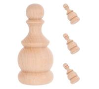 POPETPOP 4pcs Wooden Post Finials Decorative Ball Pointed Top Victorian Pine Solid Wood Natural Aesthetic Excellent Loadbearing Capacity for Porch Posts and Staircases in Studies