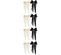 POPETPOP 4sets Big Hair Bows for Women Metal Hair Clips Elegant Party Wedding Accessories 2pcs*4