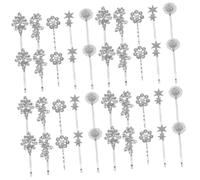 POPETPOP 4sets Hair Clip Pearl Silver Rhinestone Hair Barrettes for Women 10pcs*4