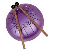 POPETPOP 5 Inch Stainless Steel Tongue Drum Meditation Instrument with Drum Mallet Unique for Adults Relaxation Percussion Handpan for Music Therapy