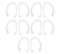 POPETPOP 5 Pairs Transparent Silicone Earhooks for Sports Wireless Earphone Holder Compatible with Airpods Protective Flexible Washable Ear Grips for Running and Video Calls