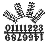 POPETPOP 5 Sets Clock Building Supplies Kit with 3d Arabic Numerals, Plastic Clock Number Accessories for DIY Design, Modern Black Replacement Parts for Living Room and Renovation Projects