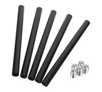 POPETPOP 5 Sets M10 Threaded Extension Rod for Lamp Fixtures, Hollow Metal Pipe with Dual Internal Threads, Lightweight Structure and Easy Wire Routing, for DIY Lamp Repairs and Pendant