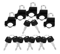 POPETPOP 5 Sets Motorcycle Helmet Anti-Theft Lock with Quick Release Mechanism and Space-Saving Aluminum Alloy Design for Secure Helmet Safety During Daily Commutes and Long Journeys