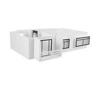 POPETPOP 50 Scale Interior Sectional House Model Kit, DIY Two-Bedroom Apartment Architecture Model Building Supplies, Educational Miniature Landscape Diorama Craft Set for Home Design