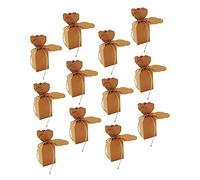 POPETPOP 50 Sets Kraft Paper Candy Wrapping Boxes with Blank Cards and String Durable DIY Wedding Party Treat Favor Gift Packaging for Chocolates Snacks Small Handicrafts Birthday and