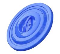 POPETPOP 50l Plastic Trash Can Lid Blue Cover for Outdoor Garbage Bin, 40.3cm Diameter Heavy-duty Replacement Lid, Waste Bin Accessory for Garden and Sanitation Use