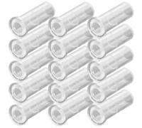 POPETPOP 50pcs 5mm Plastic Optical Fiber Light Sleeves for LED String Lights, Copper Wire Lamp Socket Accessories for Indoor Ambient Lighting and DIY Decoration