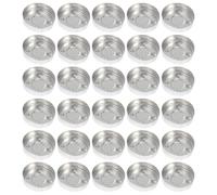 POPETPOP 50Pcs Aluminum Tea Light Holder Candle Cup Case 3.8X1Cm Metal Shell for Candle Making and Decorative Home Use