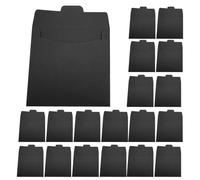 POPETPOP 50pcs Black Paper CD Envelope Sleeves for Cds and Cards, Mini Document Packaging Bags, Coin and Media Storage Paper Sleeves for Business Mailing