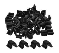 POPETPOP 50pcs DIY Hair Rope Buckles U-Shaped and C-Shaped Hair Tie Connectors Black for 4mm Ropes Women’s Accessories Craft Supplies