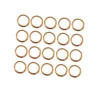 POPETPOP 50pcs Embossed Copper Rings Jewelry Hoops Non Porous Round Earring Charms for DIY Crafting Handmade Accessories