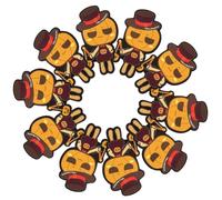 POPETPOP 50Pcs Halloween Lollipop Paper Cards Cute Pumpkin Man Holders Fun Party Decorations for Stable Paper for Halloween Celebrations