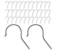 POPETPOP 50pcs Heavy Duty Iron Clothes Hanger Hooks Screw for Garments and Coats with Easy Installation and Universal Compatibility, Long Round Flat Shape Suitable for Closet