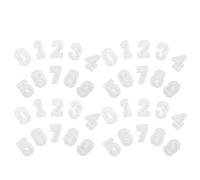 POPETPOP 50pcs Iron on Numbers Patches 0-9 Embroidered Polyester Applique Stickers 2cm White Numeric Cloth Badges for Shirts and School Uniforms Casual Wear Repair Decorations