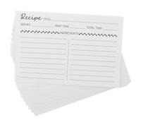 POPETPOP 50pcs Kraft Recipe Cards 4x6 Inches with Writable Surface for Categorizing Recipes, Thick Kraft Paper Cardstock for Kitchen Use, for Family Gatherings and Meal Planning