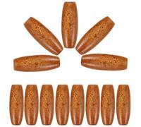 POPETPOP 50Pcs Large Hole Oval Wooden Spacer Beads, Smooth Texture Maple Wood, Suitable for Bag Decoration and Jewelry DIY