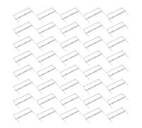 POPETPOP 50pcs Paper Fasteners Document Clips Metal 2 Prong Double Hole Design Easy Insertion and Removal Prevents Papers from Shifting Silver for Office and Projects