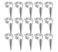 POPETPOP 50pcs Punk Style Hair Parting Finger Rings Silver Open Claw Nail Jewelry Braiding Tool for Sectioning Hair Extensions and French Braiding
