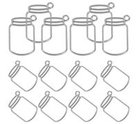 POPETPOP 50pcs Silver Alloy Open Photo Frame Bezel Pendant Charms for DIY Jewelry Making, Lightweight and Can be Filled Resin, for Making Anklets and Decorative Accessories