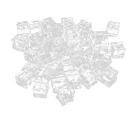 POPETPOP 50pcs Simulated Ice Cubes Square Acrylic Fake Ice Cubes for Drinks Simulation Reusable as Rocks for Drinks Decorative for Party Photo Props